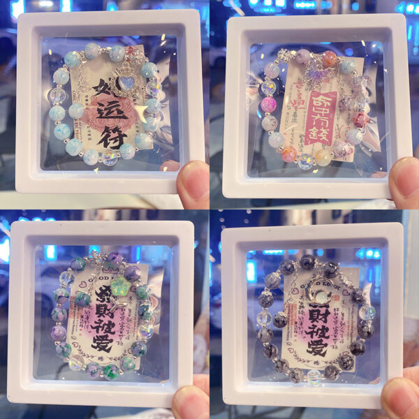oly-1411be9b0bad7b314c33ab60176e540f Wholesale Glass Glazed Butterfly Heart Moon Bracelet Fashion Jewelry Accessory Gift Boxed
