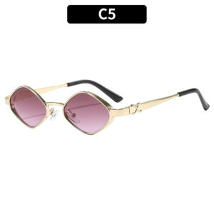 C5-Gold Frame Double Purple Lens