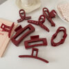 oly-1438f1cf7cb1a2f3833aea8745160f21 Wholesale Chic Resin Hair Claw Clip Large Red Updo Gripper Everyday Styling