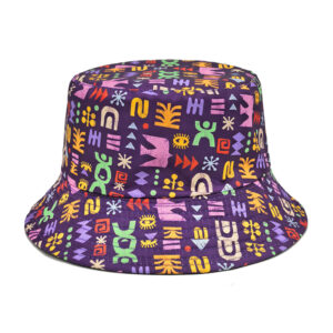 Wholesale Digital Print Bucket Hat Geometry Pattern Trendy Unisex Sun Hat