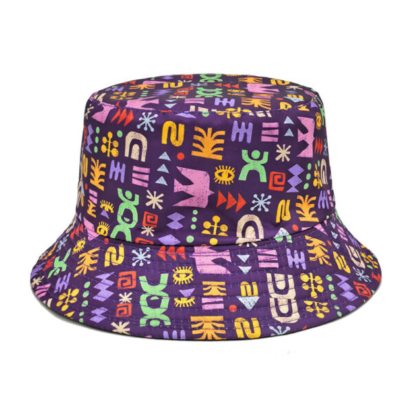 Wholesale Digital Print Bucket Hat Geometry Pattern Trendy Unisex Sun Hat