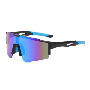 Black and blue frame with blue mercury lenses