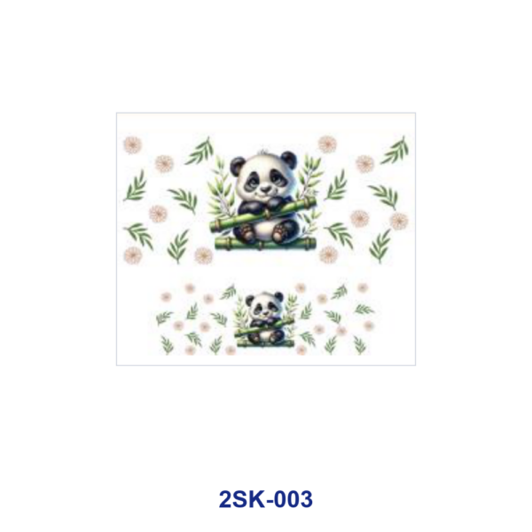 Wholesale 8pcs Wraps Cute Panda Waterproof Vinyl Decals Mini Cup Keychain Sticker