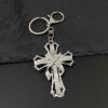 oly-14501d503881f8f564a542d3daf7f211 Wholesale Ins Style Rhinestone Cross Pendant Keychain Car Key Decorative Accessory
