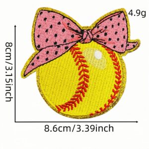Yellow baseball cloth sticker 6 #