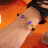 oly-146225f2c87048076fa73e3c88c09447 Wholesale Halloween Cartoon Beaded Bracelet Set Witch Pumpkin Spider Wizard Hat Multilayer Stacking Alloy Women's Jewelry Accessory
