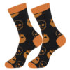 Wholesale Halloween Cat and Skull Cartoon Mid Tube Socks Winter Absorbent Socks for Unisex Holiday Gift