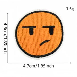 Round expression cloth sticker 8#