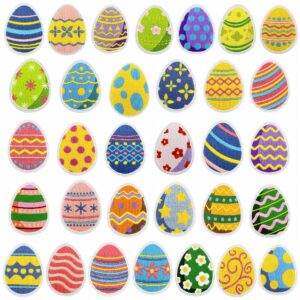 Wholesale Cartoon Party Embroidered Easter Egg Iron-On Cloth Patches Decorative Stickers for Resale