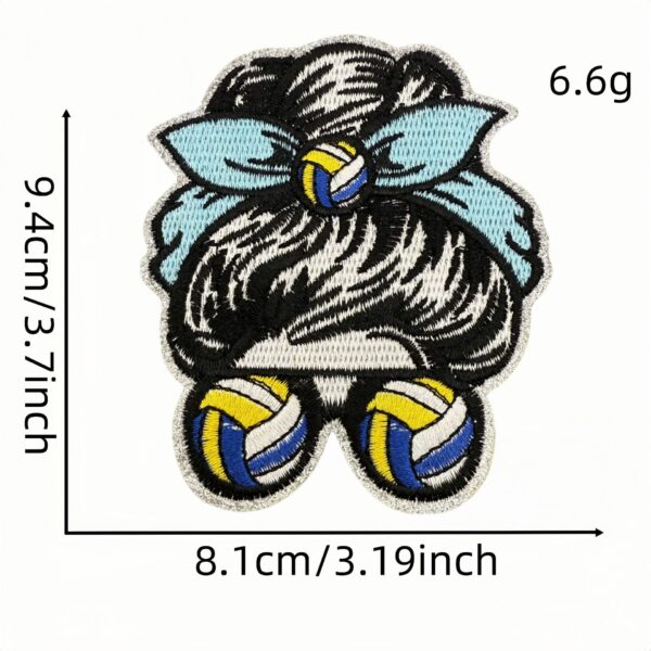 oly-1483d7d39b5a53ba16d1d69ada8d2ca4 Wholesale Volleyball Sports Patch - Cartoon Embroidery with Glitter, Decorative Iron-On Patch for Clothing Accessory