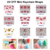 oly-1490bbb292cc568abda4372247830a5e Wholesale 8pcs Romantic Bow Design Mini Cup Keychain Sticker