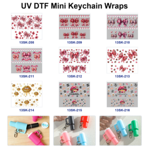 Wholesale 8pcs Romantic Bow Design Mini Cup Keychain Sticker