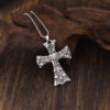 oly-149ece4cc93e205b89fa5829cc204463 Wholesale Antique Silver Cross Skull Pendant Necklace, Fashion Chain Accessory for Party Gifts