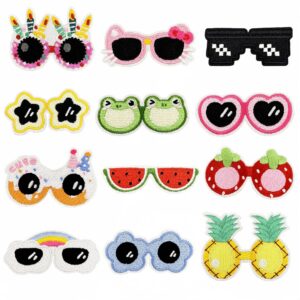 oly-14a74e7aec033b1ceb1055df17b1e868 Wholesale Trendy Watermelon Sunglasses Embroidery Patch Decorative Iron-on Sticker for Bags Hats Clothes Gift