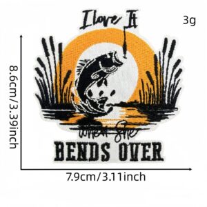 Fishing theme cloth stickers 14 #