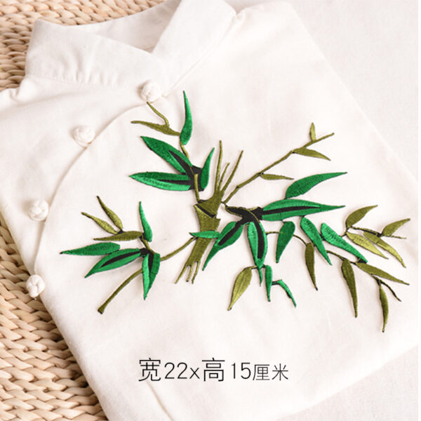 Wholesale Polyester and Cotton Embroidery Patch - Green Small Size, Decorative Accent for Clothing, Boutique Resale