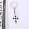 Wholesale Zinc Alloy Gothic Cross Keychain Pendant Vintage Hip Hop Style Jewelry Accessory for Gift