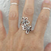 oly-153b187ab27ebe42fccf4087ec9ab660 Wholesale Alloy Silver Hollow Flower Ring Vintage Style Fashion Jewelry Accessory for Women