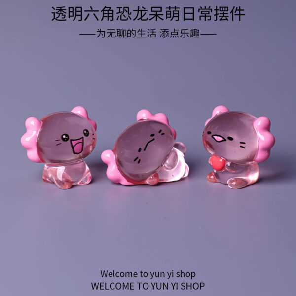 Wholesale Cute Transparent Cartoon Dragon Resin Micro Landscape Decoration for Succulent Planters