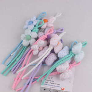 oly-154862e261d2538138793805a56a35c2 Wholesale Blue Flowers Bow DIY Bag Charm Chic Keychain for Party Jewelry Accessory
