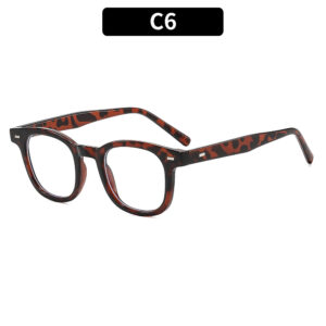 C6-leopard print frame white film