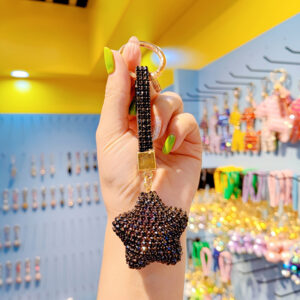 Full diamond five-pointed star-black