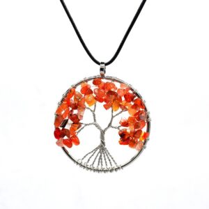 Red Agate Leather Rope