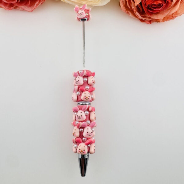 oly-1577128b46eb884f0e470fdbfd110f65 Wholesale Handmade Polymer Clay Cartoon Beaded Pen Cute Tiger Design DIY Craft Supply for Resale OLY Exclusive