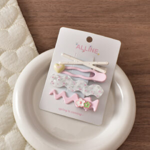 6# pink wavy flowers-4pcs