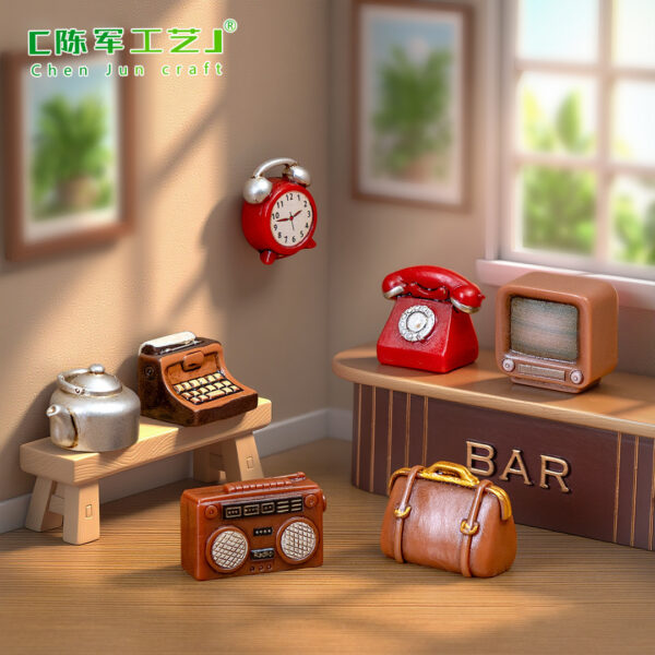 oly-158ec25073d383fd56c714864304c612 Wholesale Retro TV Resin Decorative Accent Dollhouse Miniature Accessory Gift