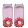 oly-15a1cf7f955a55f15c353644d8ad591c Wholesale 3D Donut Print Socks Fun Cartoon Design Casual Short Barrel Socks Great Gift for Men and Women