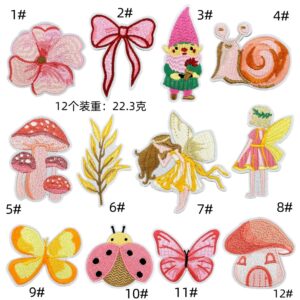 Fairy cloth patch set of 12 pieces