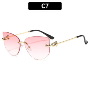 C7-gold frame gradient powder piece