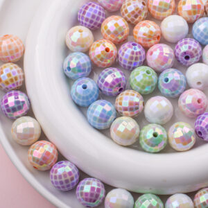 oly-15bd77649400b72020bdf1f3aae00874 Wholesale Light Luxury Acrylic Grid Beads DIY Phone Charm Car Key Accessory for Resale