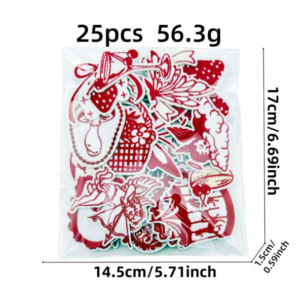 Wholesale Valentine's Day Strawberry Cherry Fabric Applique Patches Polyester DIY Clothing Decoration Gift
