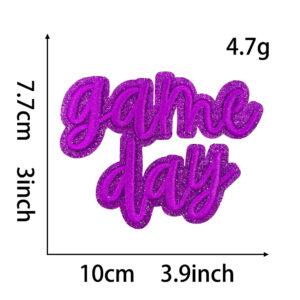 Hot melt glue*purple*three-dimensional embroidery gameday