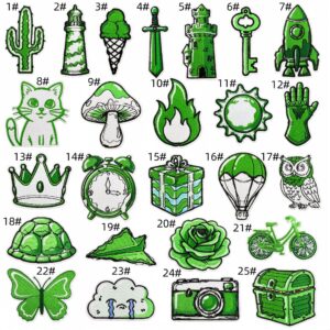 Green series cloth patch set of 25 pieces