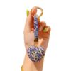 Wholesale Czech Diamond Love Heart Keychain with Tassel, Trendy Car Key Accessory for Everyday Use