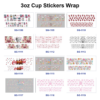 oly-15e164ba56f84db35acd14269c6132d9 Wholesale 8pcs Mixed Coffee Slogan Floral Cross Heart Star Drink Box Angel BOW Mama Text Print 3oz Cup Stickers Wrap OLY Exclusive
