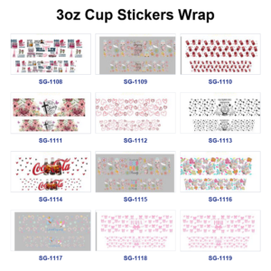 oly-15e164ba56f84db35acd14269c6132d9 Wholesale 8pcs Mixed Coffee Slogan Floral Cross Heart Star Drink Box Angel BOW Mama Text Print 3oz Cup Stickers Wrap OLY Exclusive