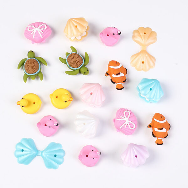 Wholesale 3D Clownfish Silicone Beads for DIY Bracelet Necklace Jewelry Craft