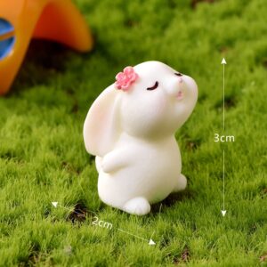 No. 12 wearing a flower rabbit with his head tilted up / Rabbit paradise