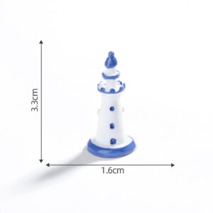 4# White and Blue Edge Lighthouse / Island Lighthouse