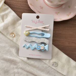 2# blue wavy flowers-4pcs