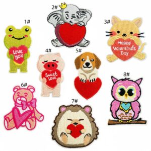 Cartoon animal patch set (8 pieces)