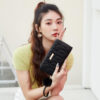 oly-164369cd731404f058b84f79b18b6a68 Wholesale Embroidered Striped Pu Leather Long Wallet with Pom Pom Trendy Fashion Accessory