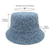 oly-1665a2495fe658f68e6f211193f77059 Wholesale Chic Leopard Print Denim Fisherman Hat Sun Protection Bucket Hat for Everyday Use Fashion Accessory