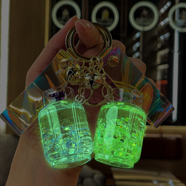 oly-166a31acceb29202887250e249f0fcf6 Wholesale Ice Cream Oil Red Glow Gas Tank Keychain Bag Charm Boutique Resale