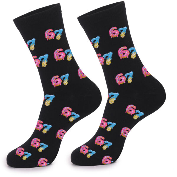 oly-166c04c376c52041ad40b6d5f4b1c058 Wholesale Chinese Character 67 Design Socks Unisex Cotton Blend Middle Tube Summer Socks Everyday Wear