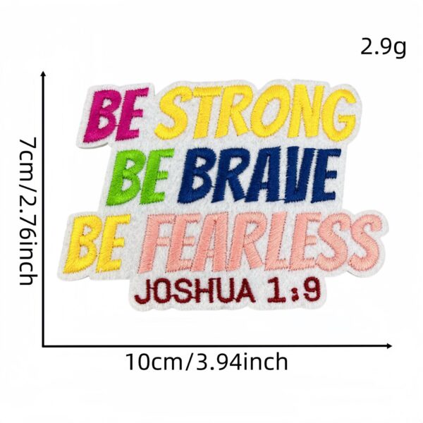 oly-16af3cee37afdab0a6bed454787e7747 Wholesale Embroidered Cartoon Inspirational English Patches 12 Pack Iron-On Decorative Accent for Clothing Bags